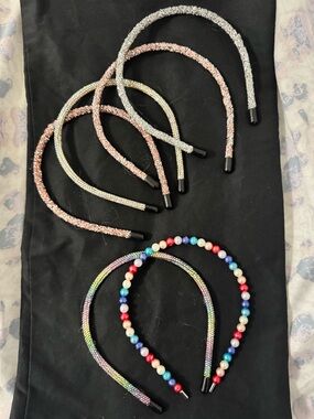 Sparkling Crystal & Beaded Headband bundle (6 pcs)